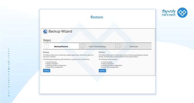 backup در وردپرس از طریق هاست