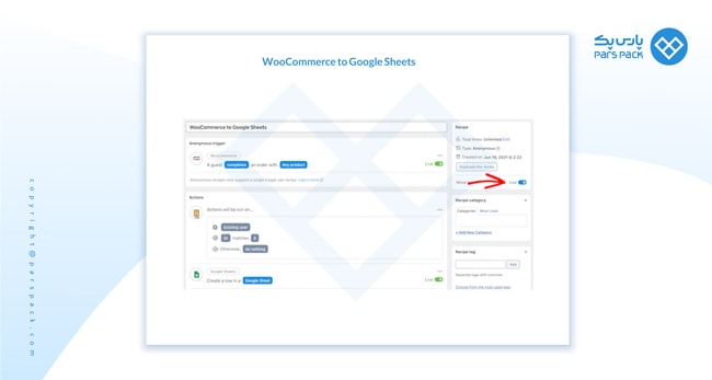 درج اطلاعات در google sheet وردپرس