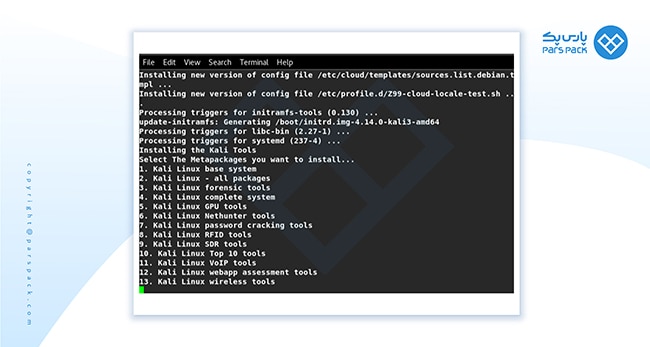 نصب kali روی vps