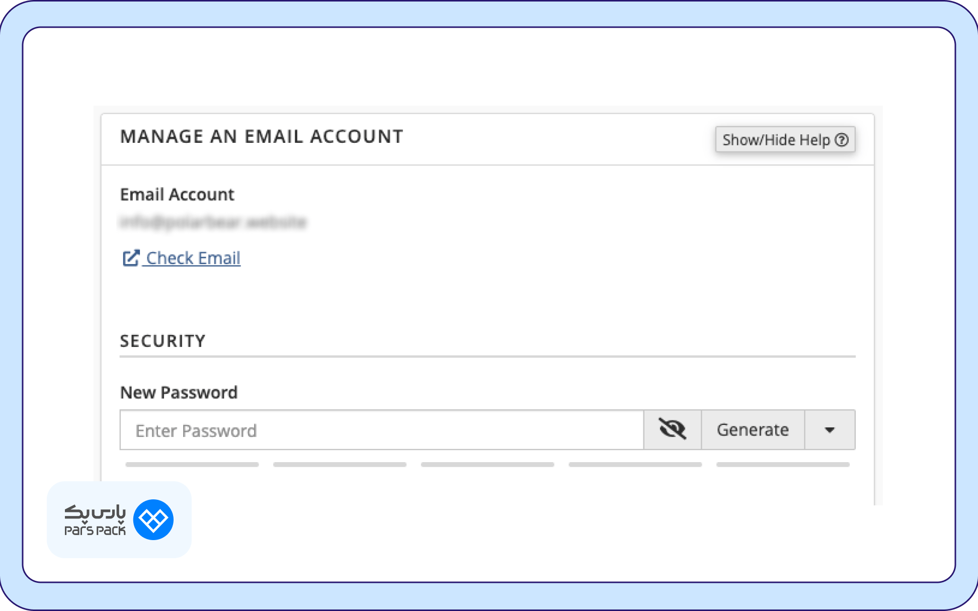 وارد بخش Email Accounts سی‌پنل