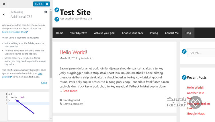 نمایش کد html در سایت