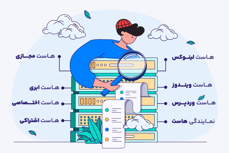 انواع هاست اینفوگرافیک بررسی انواع هاست