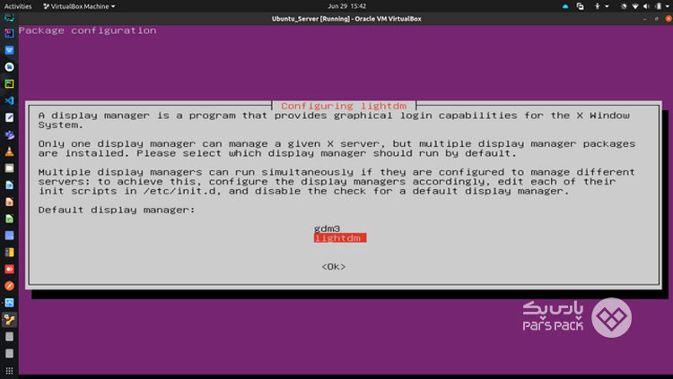 نصب رابط گرافیکی در Ubuntu سرور