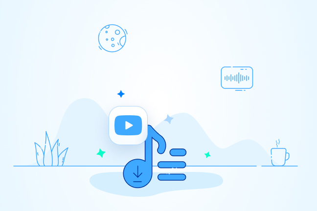 علامت پلی لیست موسیقی در کنار لوگو یوتبوب برای نمایش دانلود پلی لیست از یوتیوب
