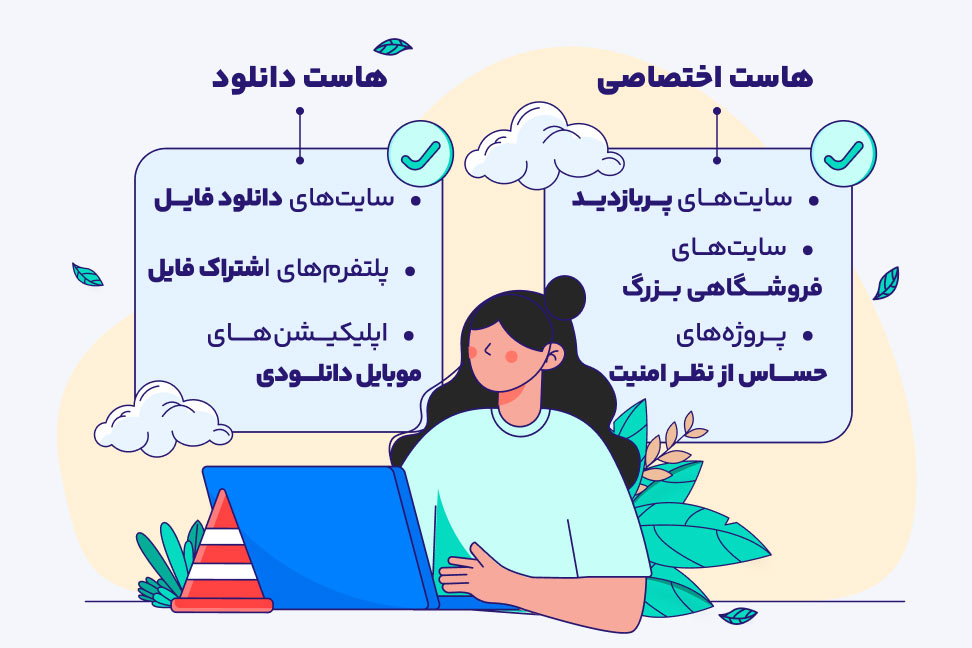 انتخاب هاست اختصاصی یا هاست دانلود