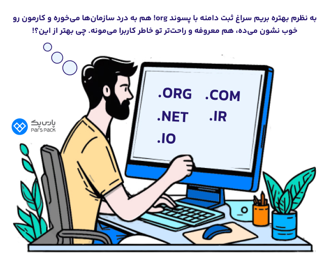 اینفوگرافیک خرید دامنه org برای وب‌سایت سازمانی
