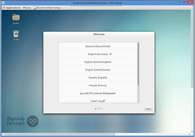 نمایش تصویر GNOME در VNC برای اتصال به کلاینت دیگر 