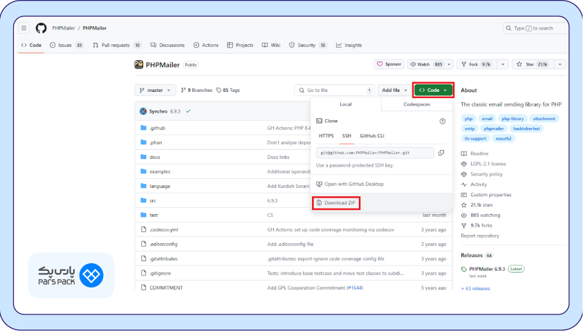دانلود php mailer دانلود فایل php mailer