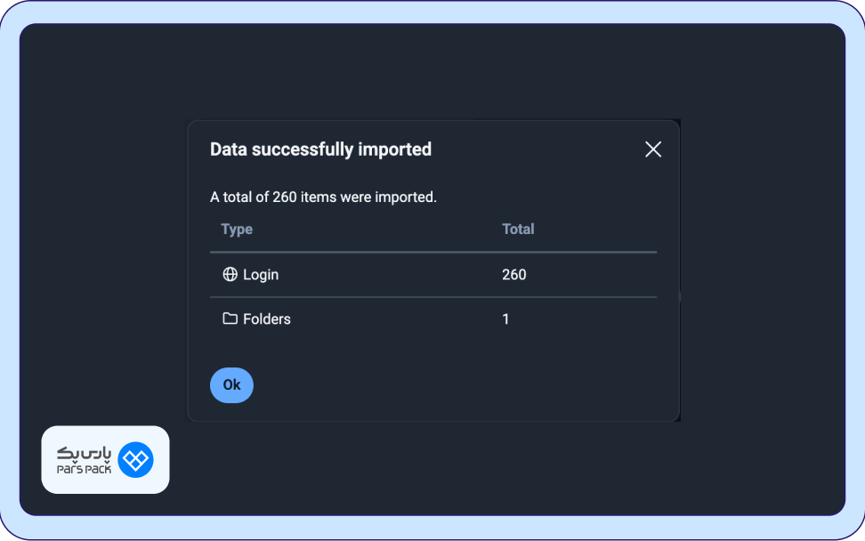 رمزهای عبور انتقال داده شده