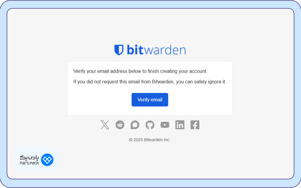 دکمه Verify Email