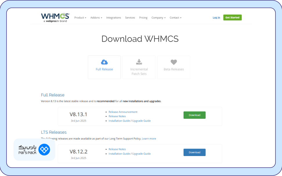 دریافت فایل نصب WHMCS
