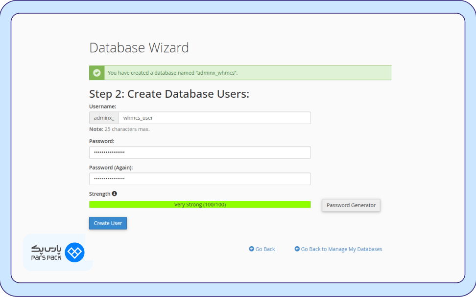 ایجاد دیتابیس MySQL