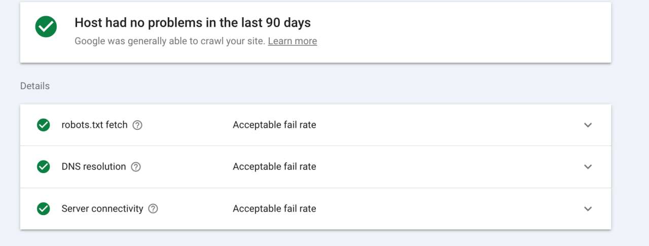 دسترسی بدون مشکل باتهای گوگل وضعیت نمودار کرال استتس سرچ کنسول سایت هایی که در زمان قطعی اینترنت بر روی سرور خارج ایران میزبانی شده اند