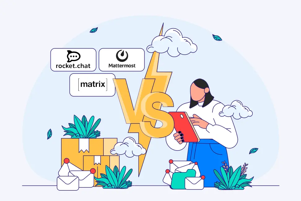 مقایسه پیام رسان های rocketchat mattermost matrix
