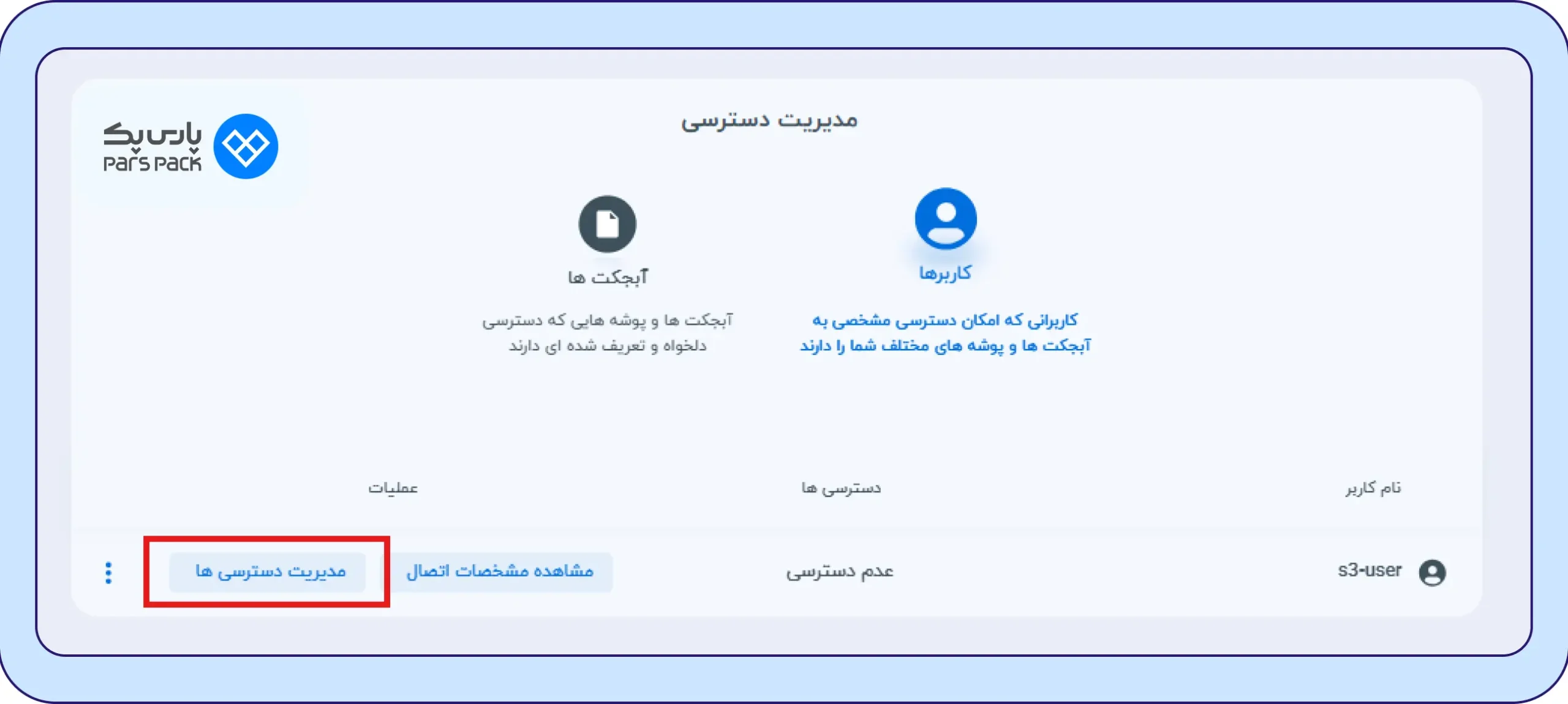 مدیریت دسترسی‌ها