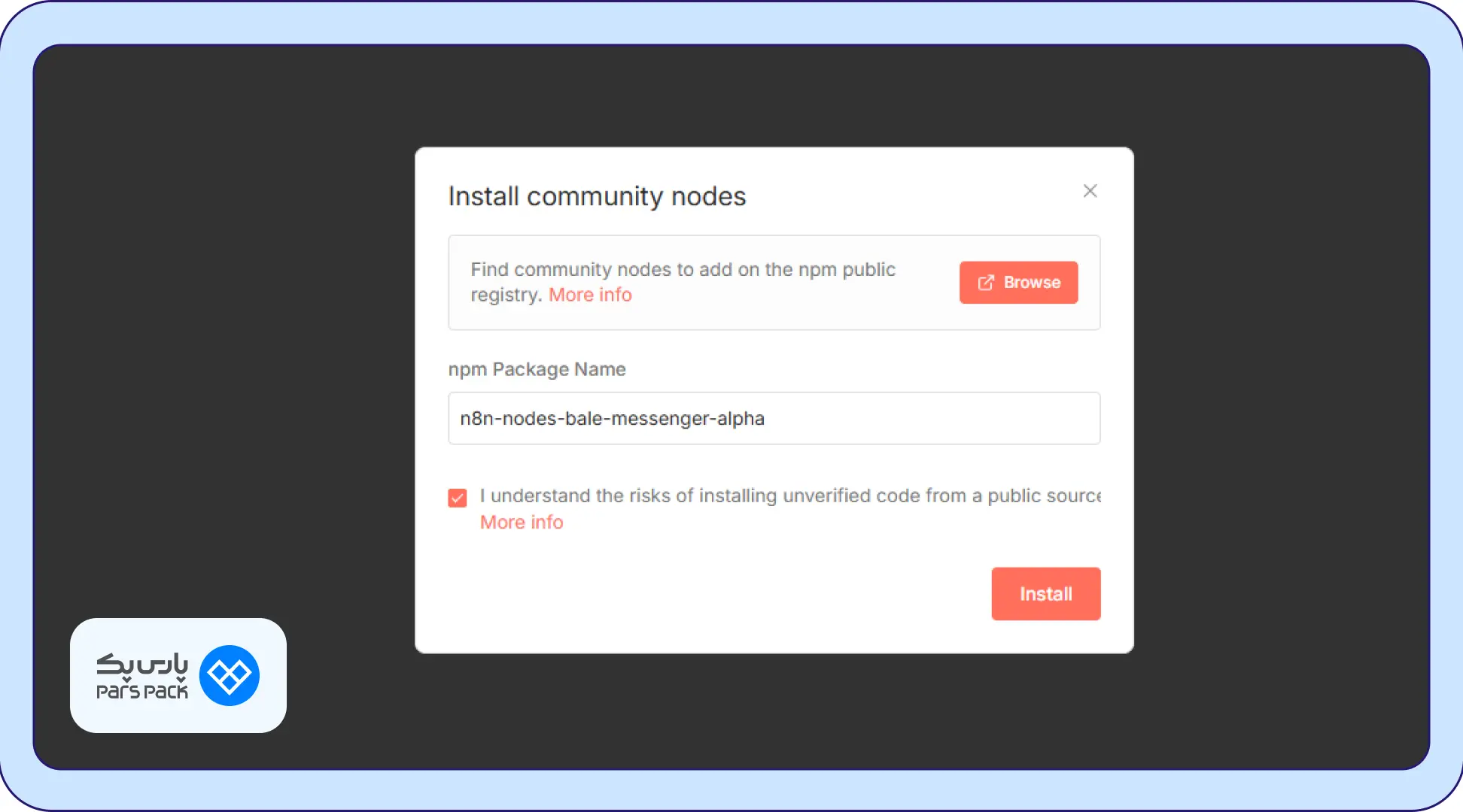 نصب نود پیام‌رسان بله