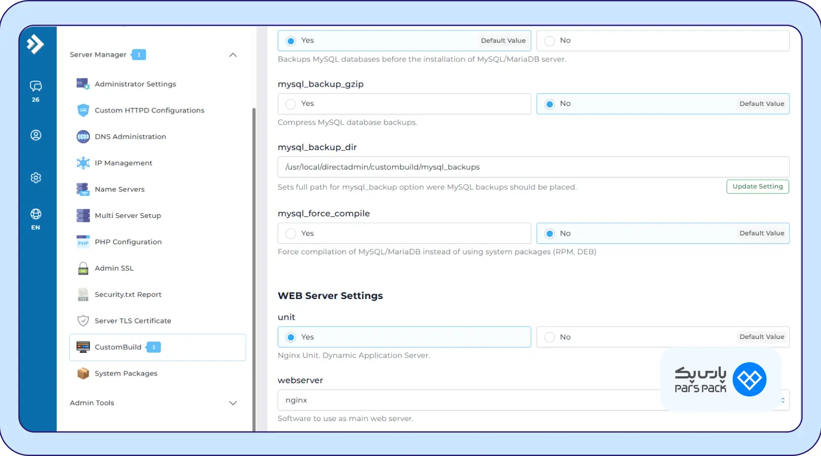 تایید ماژول جهت نصب