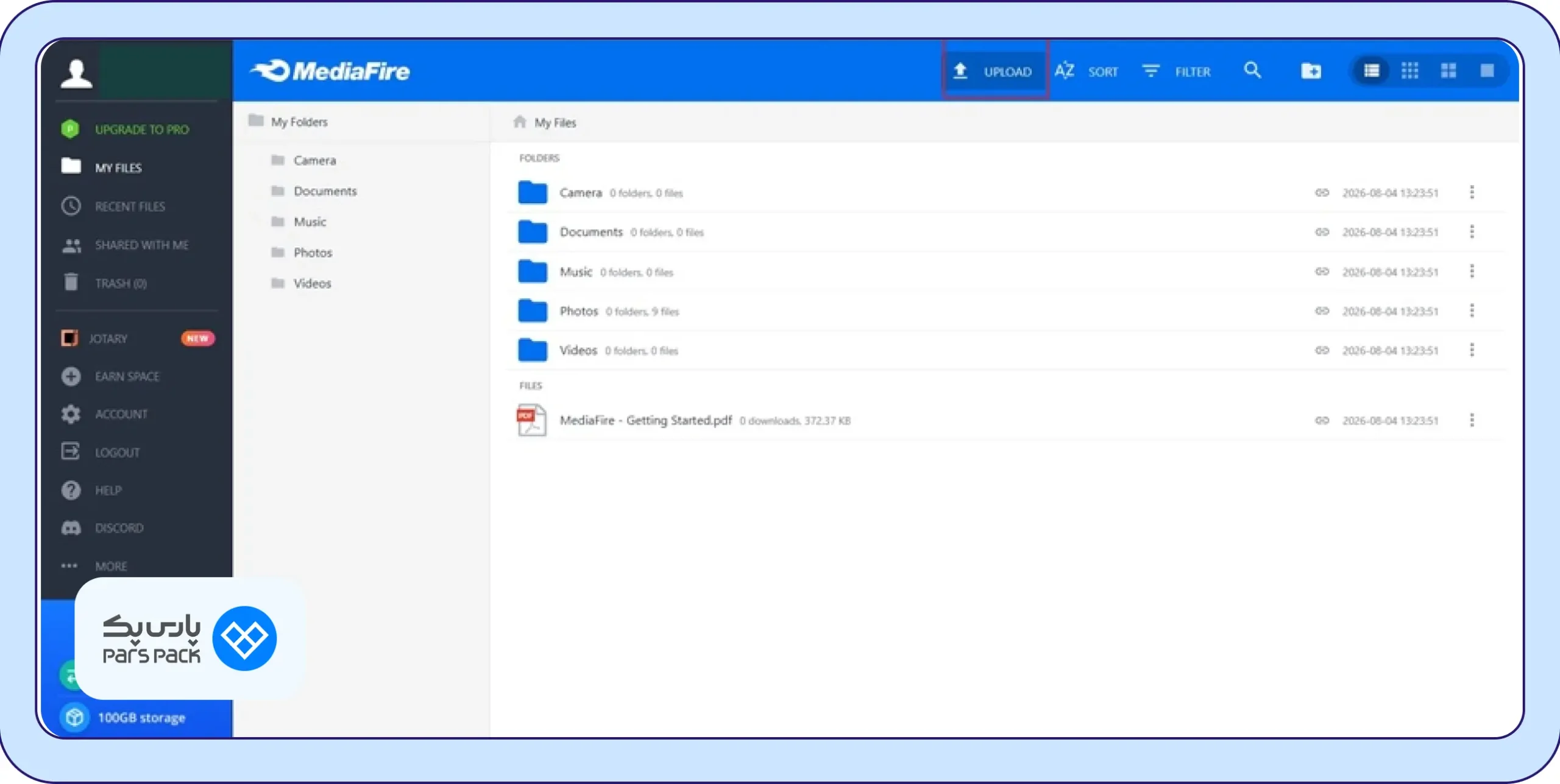 کلیک روی Upload Files Now 