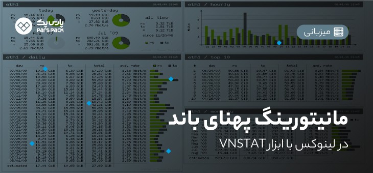 VNSTAT-Monitoring مانیتورینگ پهنای باند در لینوکس
