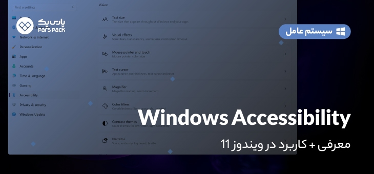 ۱ Windows11 Accessibility قابلیت windows11 accessibility چیست؟